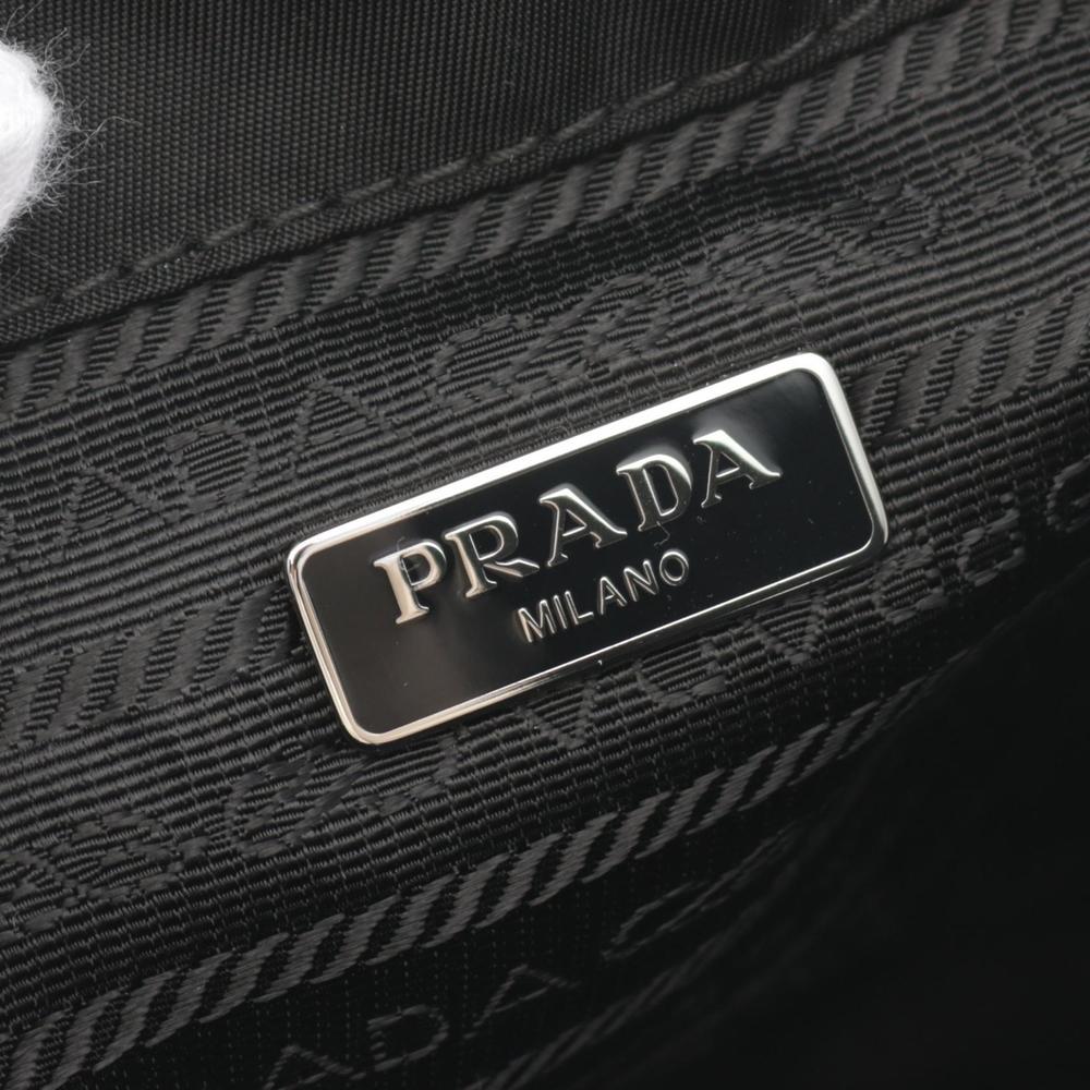 Prada Re-Nylon Shoulder Bag Nylon Saffiano Leather Black - Picture 4 of 4